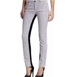 Black NYC Striped Jeans